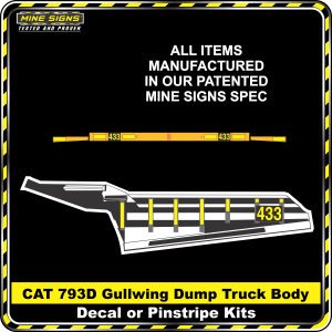 Mine Signs Spec Kit - Cat 793D Gullwing Body