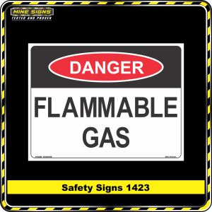 Danger Flammable Gas (Safety Sign 1423)