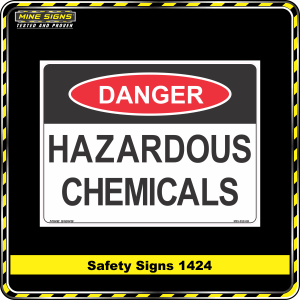 Danger Hazardous Chemicals (Safety Sign 1424)