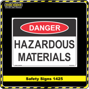 Danger Hazardous Materials (Safety Sign 1425)