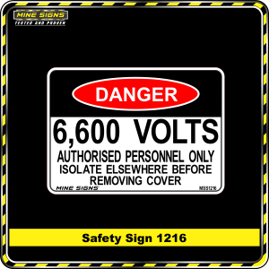 6600 Volts Isolate elsewhere before removing cover (Info Label 1216)
