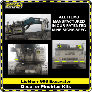 Mine Signs Spec Kit -Liebherr 996