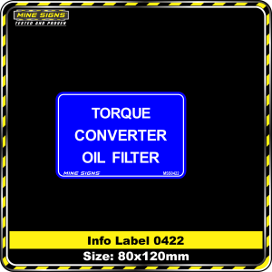 Torque Converter Oil Filter (Info Label 0422)