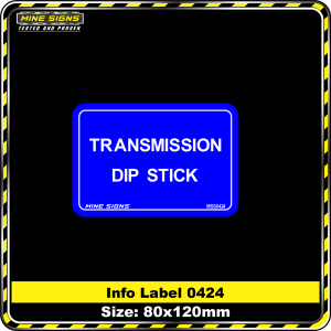 Transmission Dip Stick (Info Label 0424)