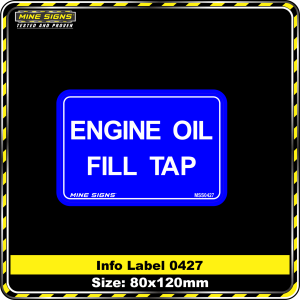 Engine Oil Fill Tap (Info Label 0427)