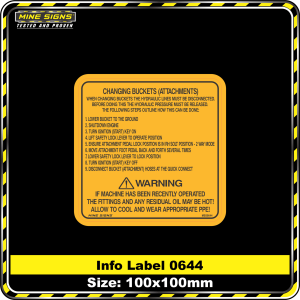 Changing buckets (Attachments) (Info Label 0644)