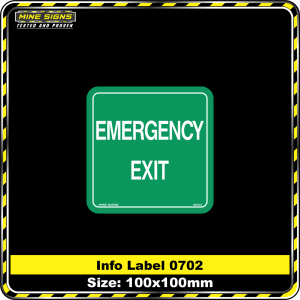 Emergency Exit (Info Label 0702)