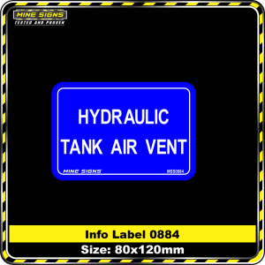 Hydraulic Tank Air Vent (Info Label 0884)