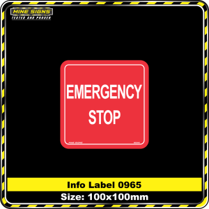 Emergency Stop (Info Label 0965)
