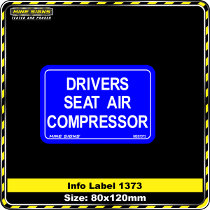 Drivers Seat Air Compressor (Info Label 1373)