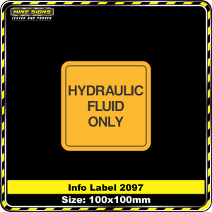 Hydraulic Fluid Only (Info Label 2097)