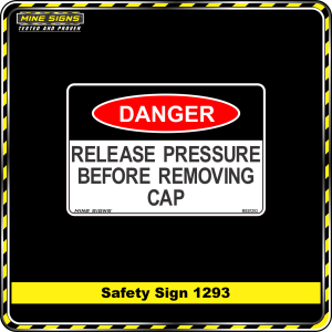 DANGER release pressure before removing cap (Info Label 1293)