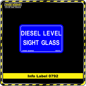 Diesel Level Sight Glass (Info Label 0792)