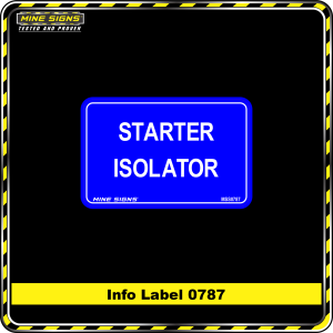Starter Isolator (Info Label 0787)
