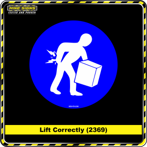 Lift Correctly (Pictogram 2369)