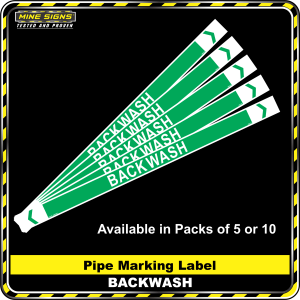 Pipe Marking Label - Backwash