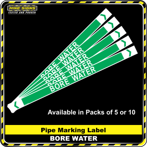 Pipe Marking Label - Bore Water