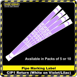 Pipe Marking Label - CIP 1 Return