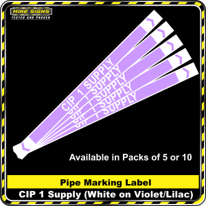Pipe Marking Label - CIP 1 Supply