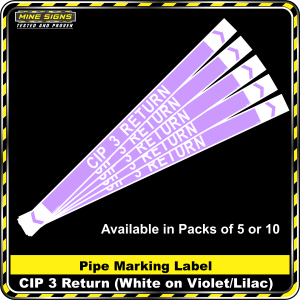 Pipe Marking Label - CIP 3 Return