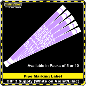 Pipe Marking Label - CIP 3 Supply