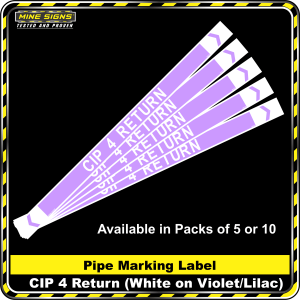Pipe Marking Label - CIP 4 Return