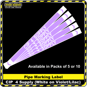 Pipe Marking Label - CIP 4 Supply
