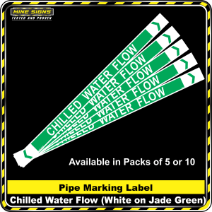 Pipe Marking Label - Chilled Water Flow