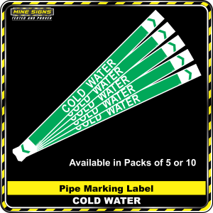 Pipe Marking Label - Cold Water