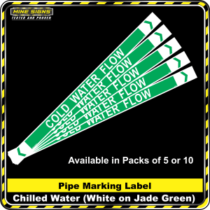 Pipe Marking Label - Cold Water Flow