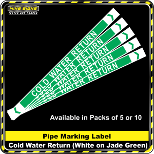Pipe Marking Label - Cold Water Return