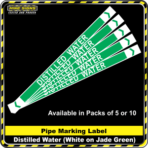 Pipe Marking Label - Distilled Water