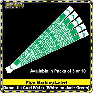 Pipe Marking Label - Domestic Cold Water