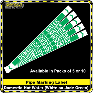 Pipe Marking Label - Domestic Hot Water