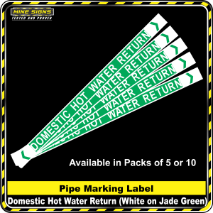 Pipe Marking Label - Domestic Hot Water Return