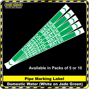 Pipe Marking Label - Domestic Water