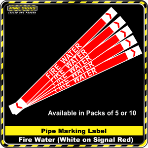 Pipe Marking Label - Fire Water