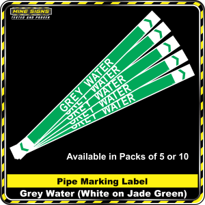 Pipe Marking Label - Grey Water