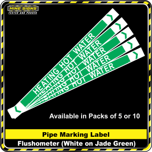 Pipe Marking Label - Heating Hot Water