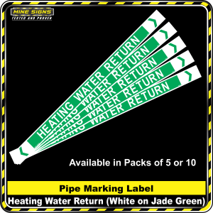 Pipe Marking Label - Heating Water Return