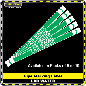 Pipe Marking Label - Lab Water