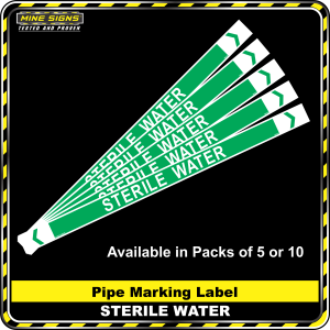 Pipe Marking Label - Sterile Water