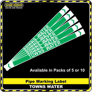 Pipe Marking Label - Towns Water
