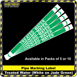 Pipe Marking Label - Treated Water