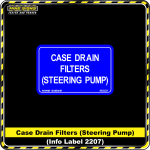 Case Drain filters (steering Pump) (Info Label 2207) 80 x 125 mm