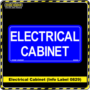Electrical Cabinet (Info Label 0829) 100 x 200 mm