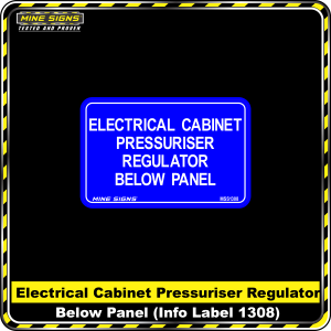 Electrical Cabinet Pressuriser Regulator Below Panel (Info Label 1308)