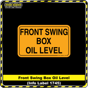 Front Swing Box Oil Level (Info Label 1745)