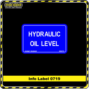 Hydraulic Oil Level (Info Label 0719) 80 x 125 mm