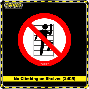 No Climbing on Shelves (Pictogram 2405)